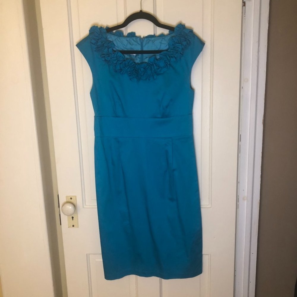 London Times Blue Floral Dress